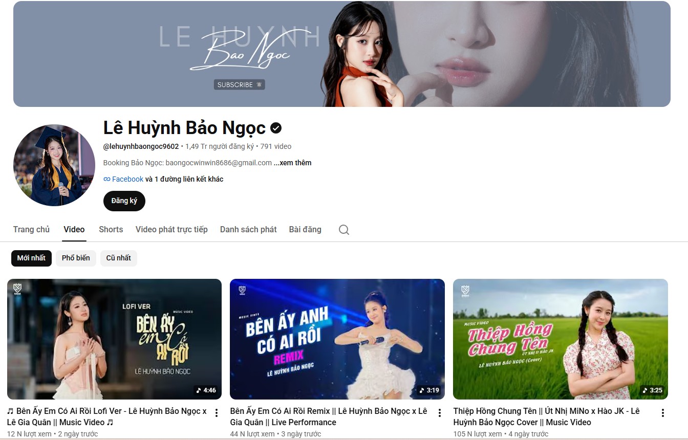 Kênh Youtube liên tục cập nhật các MV, sân khấu ca nhạc của sao nhí.