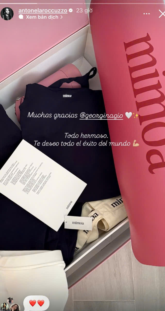 Hình ảnh được vợ Messi chia sẻ trên trang IG cá nhân