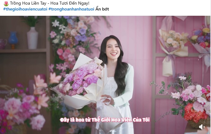 Bài đăng tải trên fanpage chính thức của nữ diễn viên.
