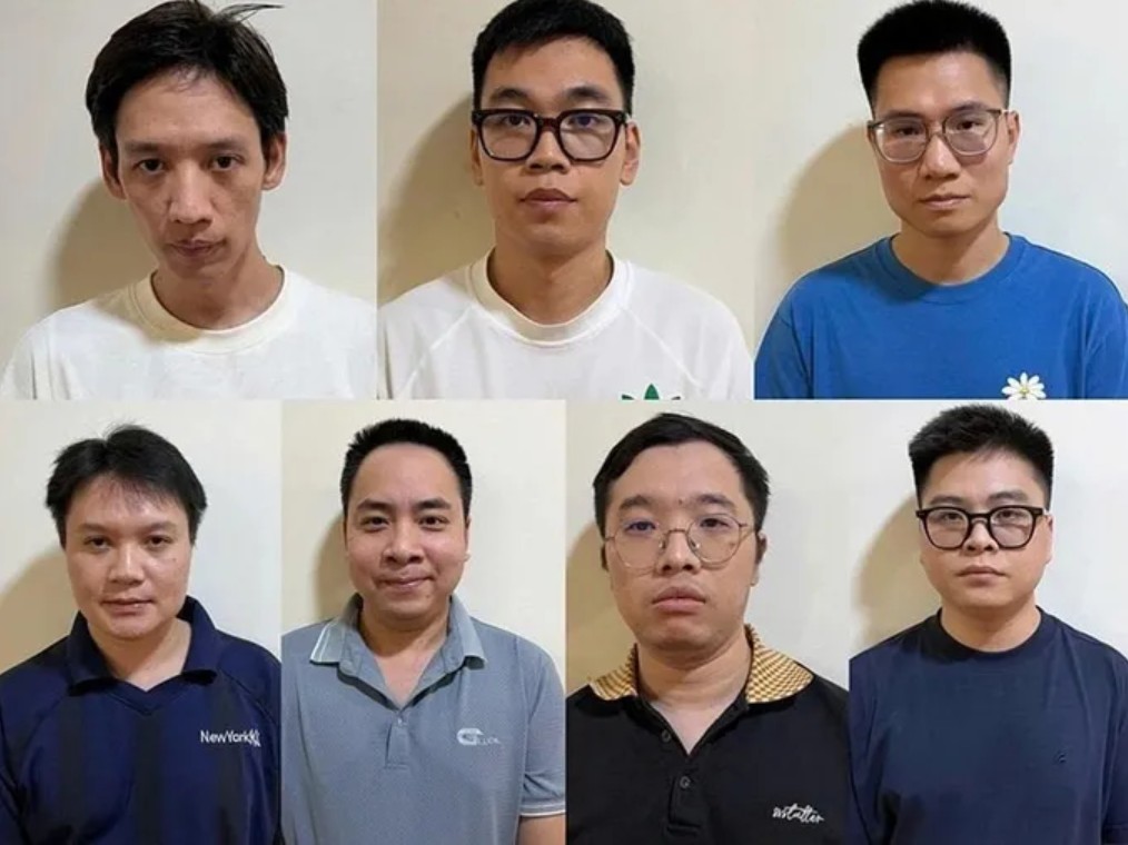 7 bị can trong vụ án - Ảnh: Bộ Công an