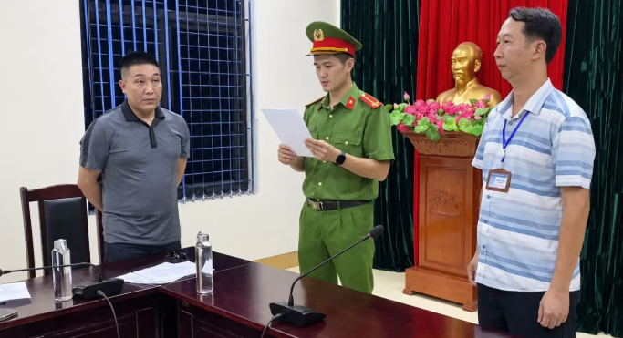 Cơ quan Cảnh sát điều tra Công an tỉnh Lào Cai đã khởi tố vụ án, khởi tố bị can và thi hành lệnh tạm giam đối với Trần Đức Thắng để điều tra về hành vi lừa đảo chiếm đoạt tài sản (Ảnh: BCAND)