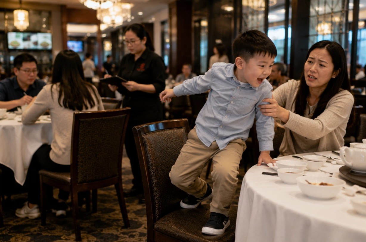 Nhiều vụ việc trẻ quậy phá đã xảy ra, gây ảnh hưởng không nhỏ tới nhà hàng - Ảnh minh họa AI