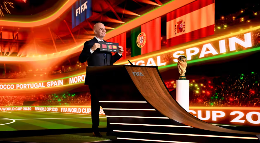 Chủ tịch FIFA Gianni Infantino đã công bố các quốc gia đăng cai World Cup 2030 tại Đại hội FIFA năm 2024