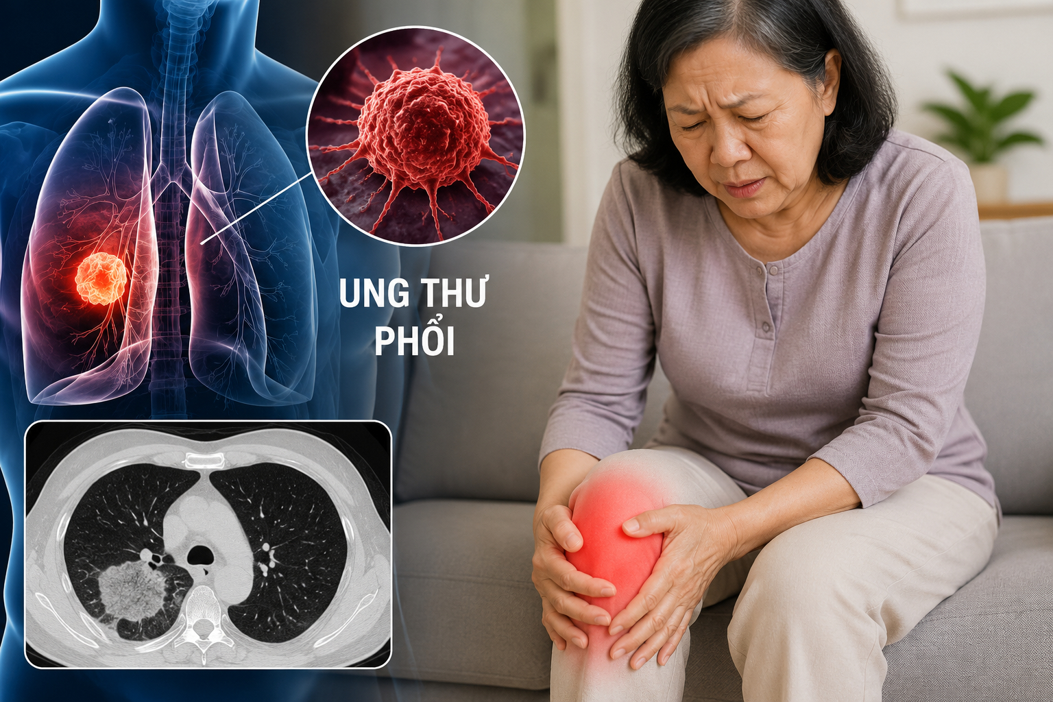 Bác sĩ cảnh báo: 3 DẤU HIỆU quan trọng của ung thư phổi, nhiều người chủ quan vì nghĩ đau chân do thời tiết