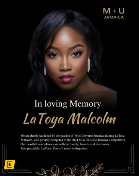 LaToya Malcolm, cựu thí sinh lọt vào vòng chung kết cuộc thi Hoa hậu Hoàn vũ Jamaica, đã qua đời ở tuổi 35