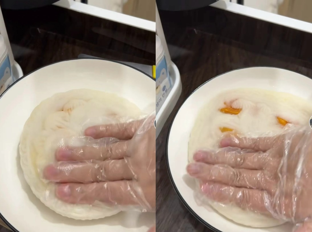 Cách ăn bánh dẻo lan truyền trên MXH