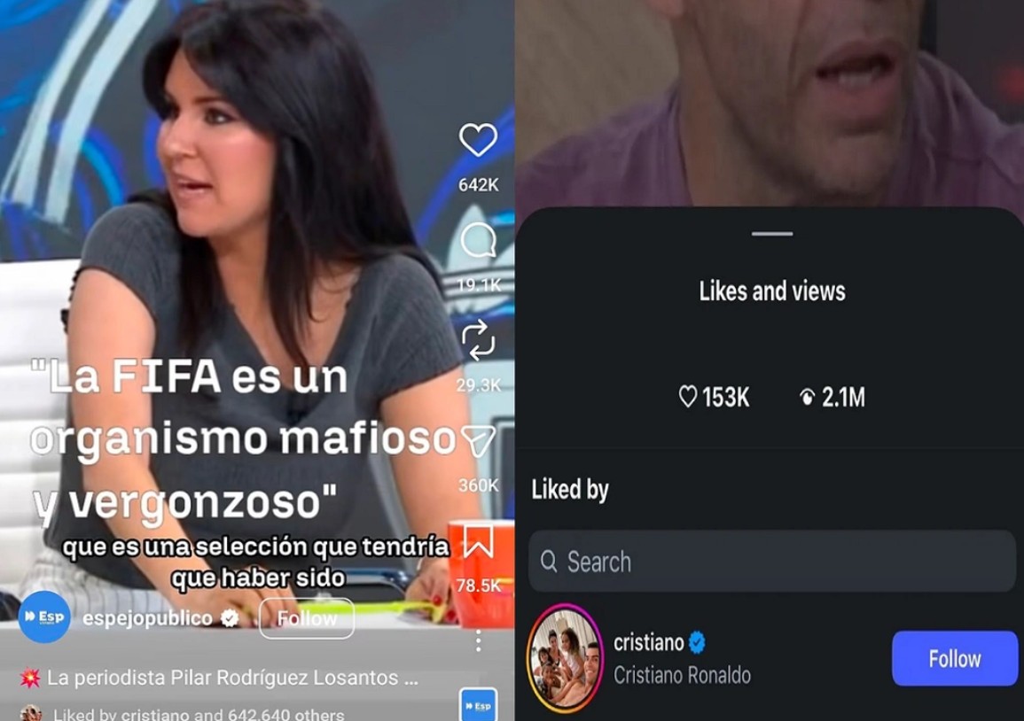 Ronaldo bấm like bài viết chỉ trich FIFA thiên vị Argentina