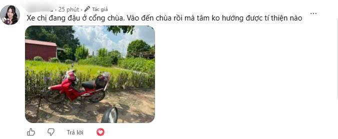 Hình ảnh chiếc xe được chủ nhà cho là phương tiện Bella sử dụng, hiện đang dựng tại cổng một ngôi chùa (Ảnh: FB)