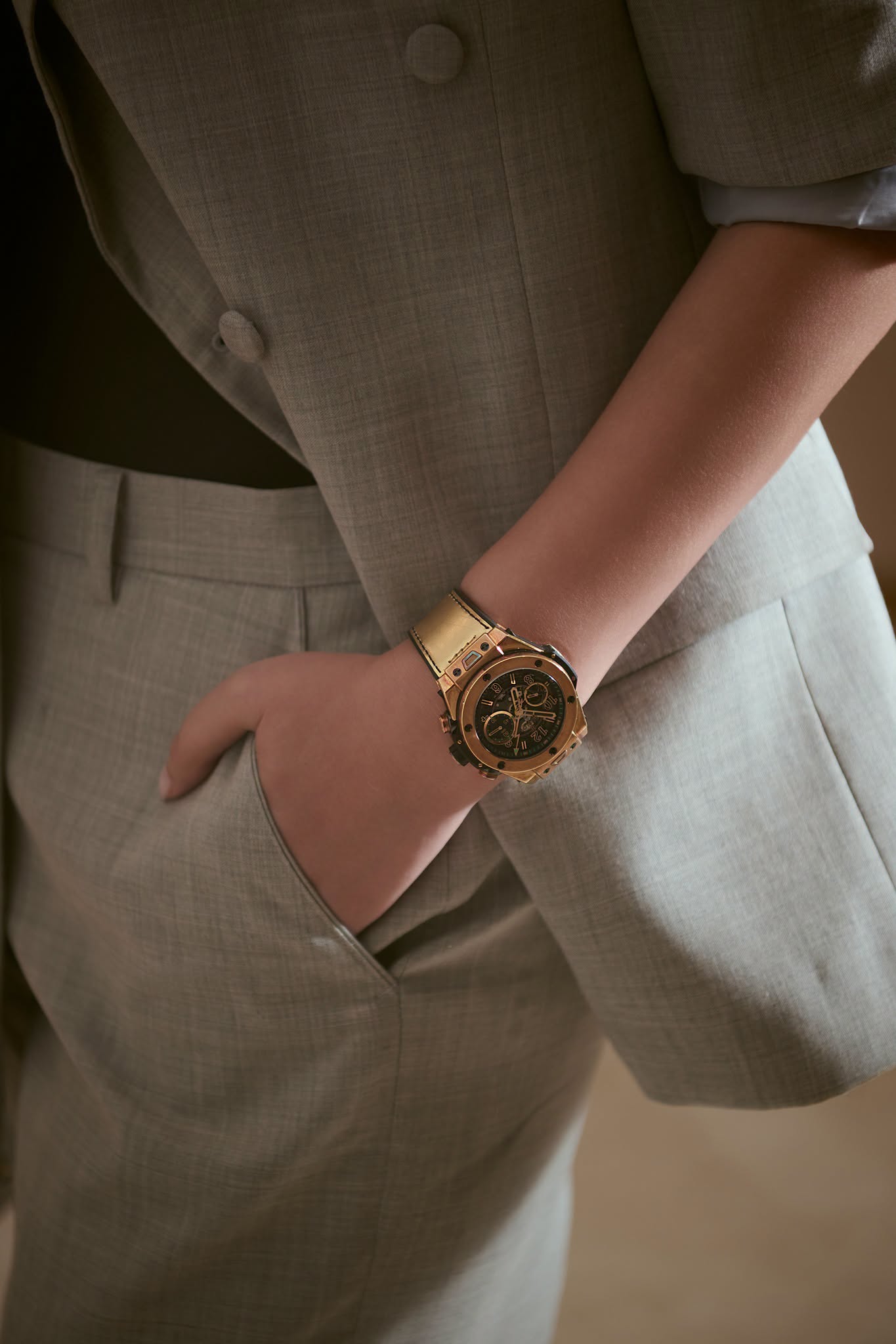 Đồng hồ Hublot Big Bang Unico Usain Bolt bằng vàng 18K trị giá 1,3 tỷ đồng - Ảnh: FBNV