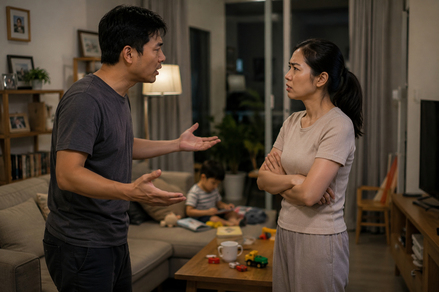 Vợ không chê bai, nhưng hay nhắc nhở tôi đi làm lại - Ảnh minh họa AI