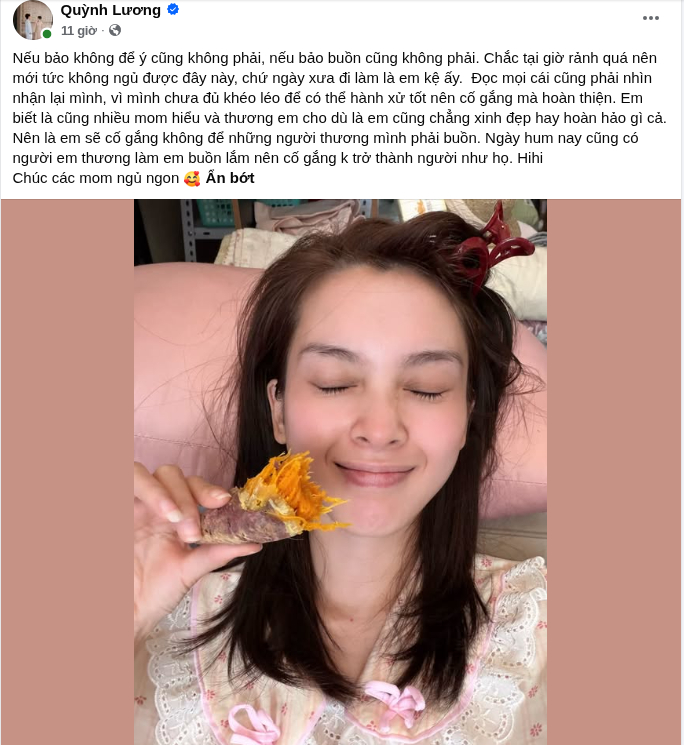 Chia sẻ trên trang FB của nữ diễn viên nhanh chóng thu hút sự quan tâm của nhiều người (Ảnh: Chụp màn hình)