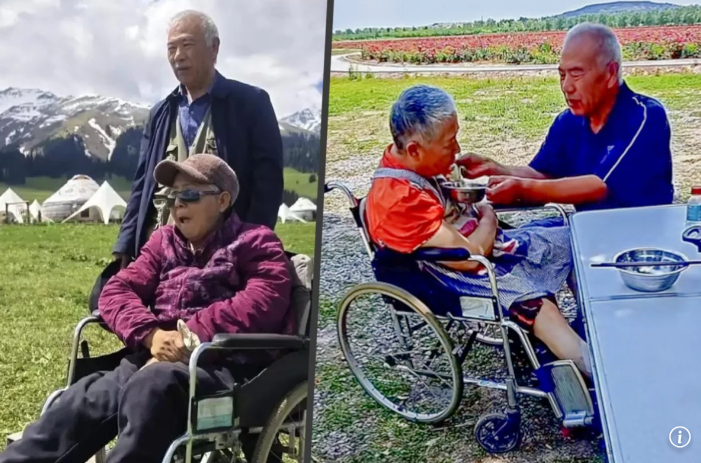 Hình ảnh hai vợ chồng đồng hành trên hành trình qua nhiều vùng đất, thu hút sự chú ý của nhiều người (Ảnh: SCMP)