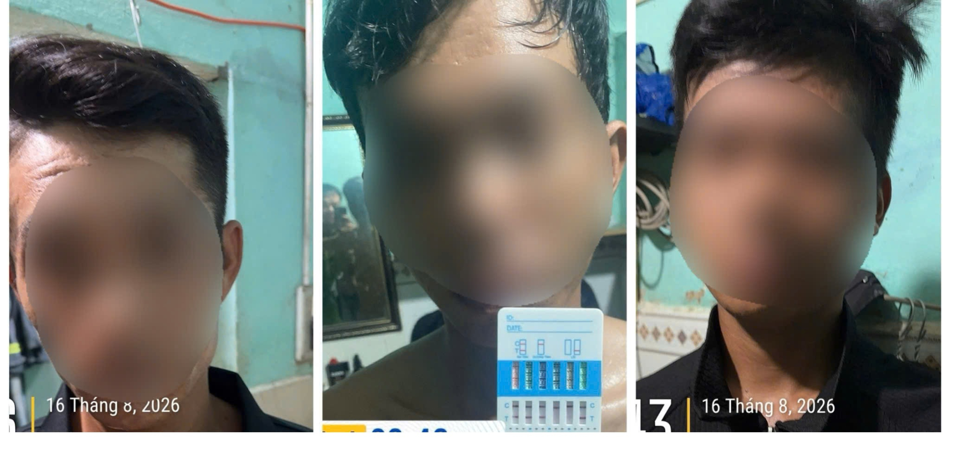 Ba đối tượng dương tính với ma túy - Ảnh: CACC