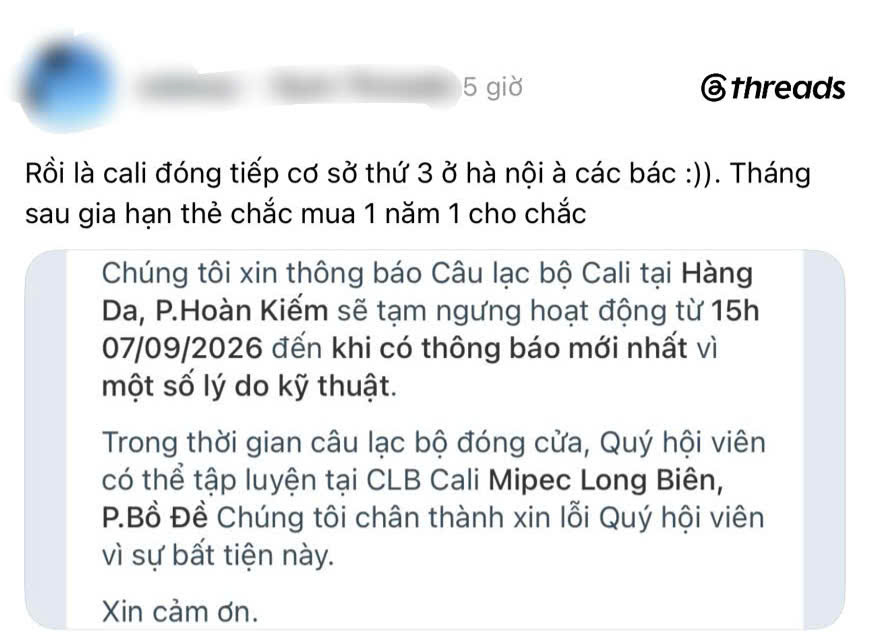 Bài viết được chia sẻ trên mạng xã hội Threads thu hút sự quan tâm của nhiều người (Ảnh: Threads)