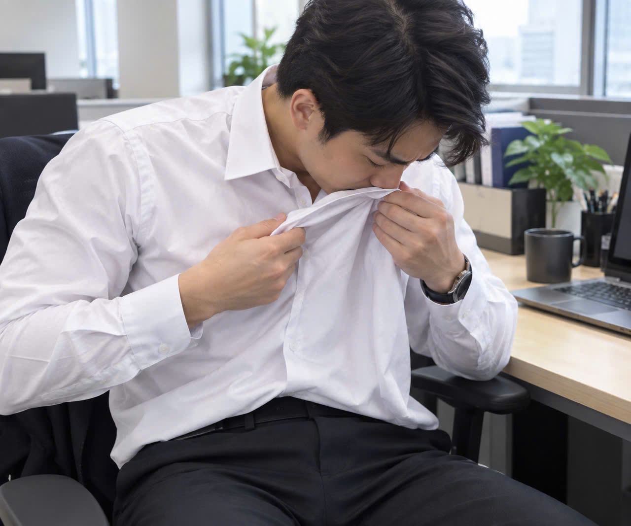 Quần áo bị ẩm sau khi đi mưa có thể lưu lại mùi khó chịu (Ảnh: AI)