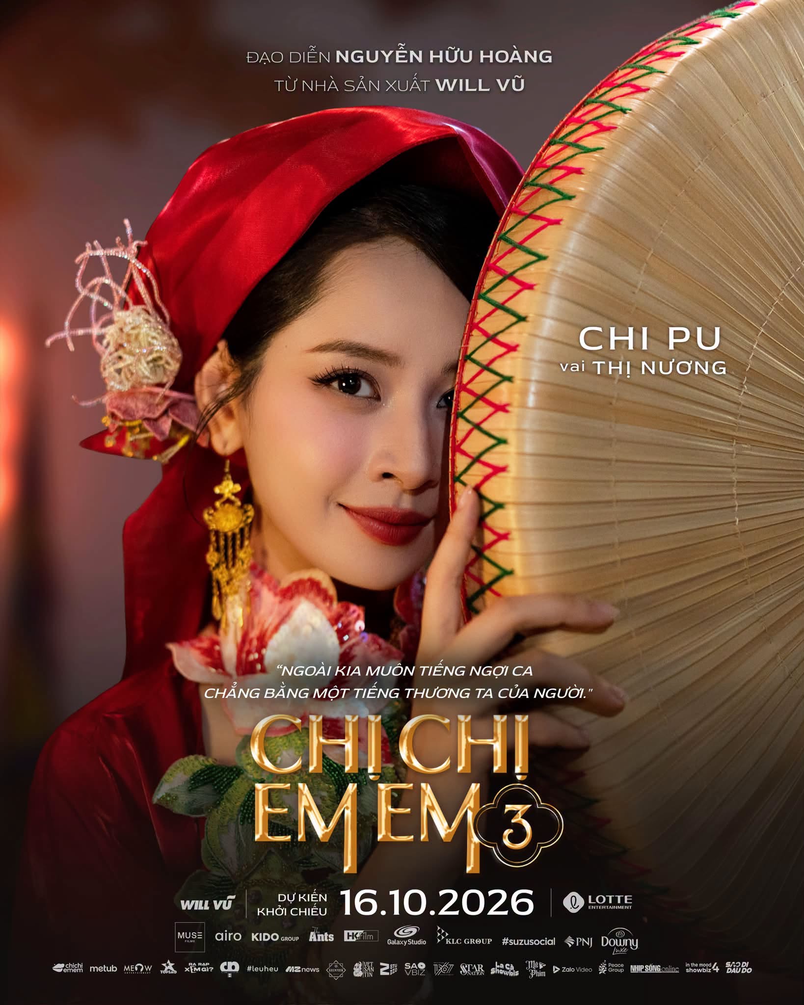 Chi Pu đóng vai Thị Nương trong Chị Chị Em Em 