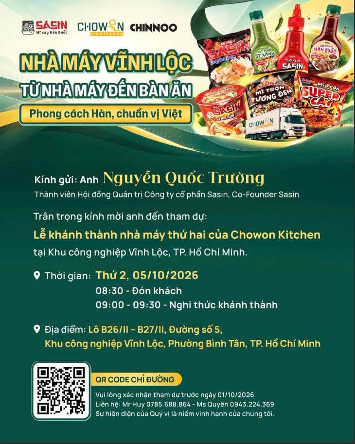 Quốc Trường là một trong ba nhà đồng sáng lập Sasin từ năm 2016 - Ảnh: FBNV