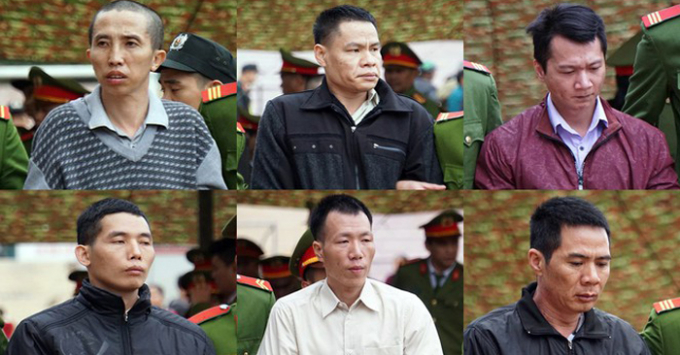 6 bị cáo bị tuyên tử hình (Ảnh Tiền Phong)