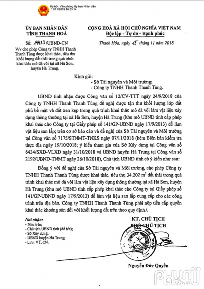 Văn bản 14423/UBND-CN của UBND tỉnh Thanh Hóa