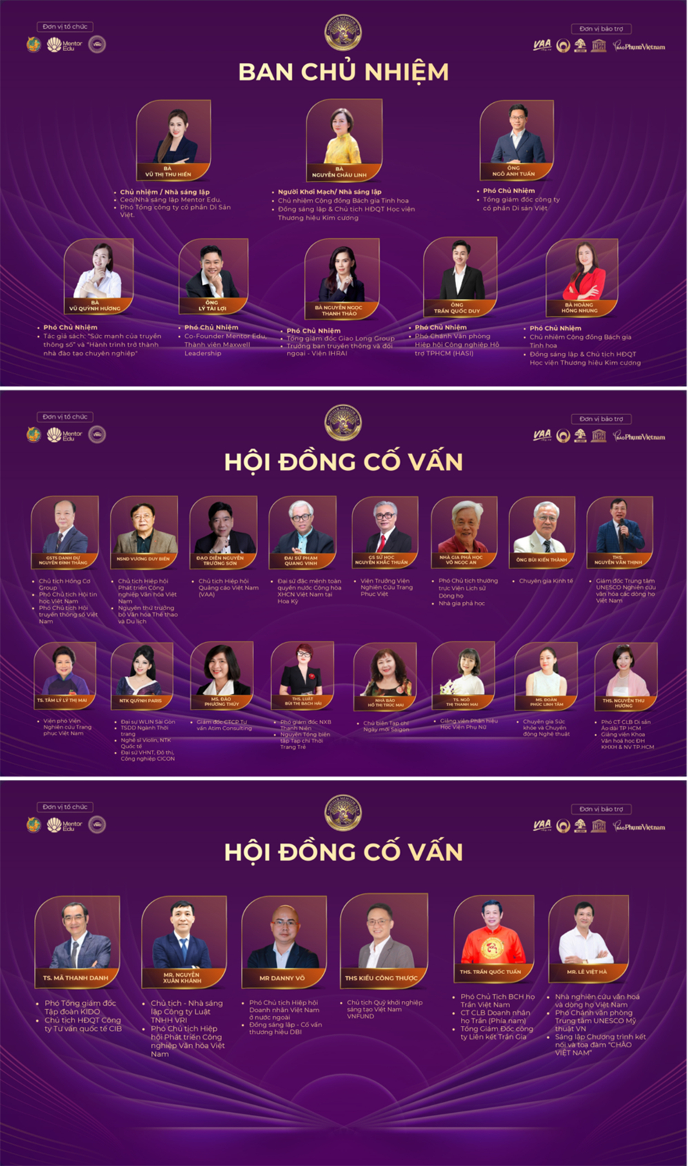 Ban Chủ nhiệm, Ban Cố vấn của CLB “Mẹ là Cố vấn 365” gồm những thành viên ưu tú và đầy nhiệt huyết.