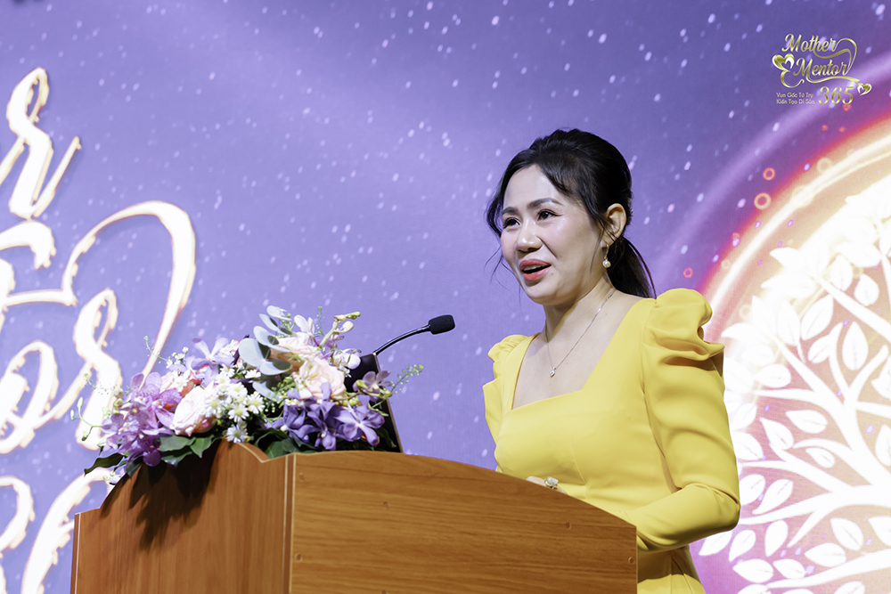 Chủ nhiệm CLB “Mẹ là Cố vấn 365” Vũ Thị Thu Hiền: “CLB nung nấu khát vọng chạm tới 1 triệu phụ nữ Việt Nam vào năm 2030”.