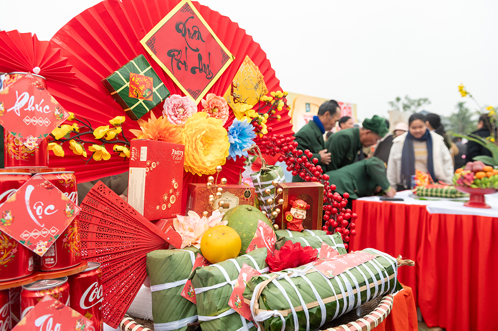 Mâm cỗ Tết từ phần thi của người dân tỉnh Nghệ An.