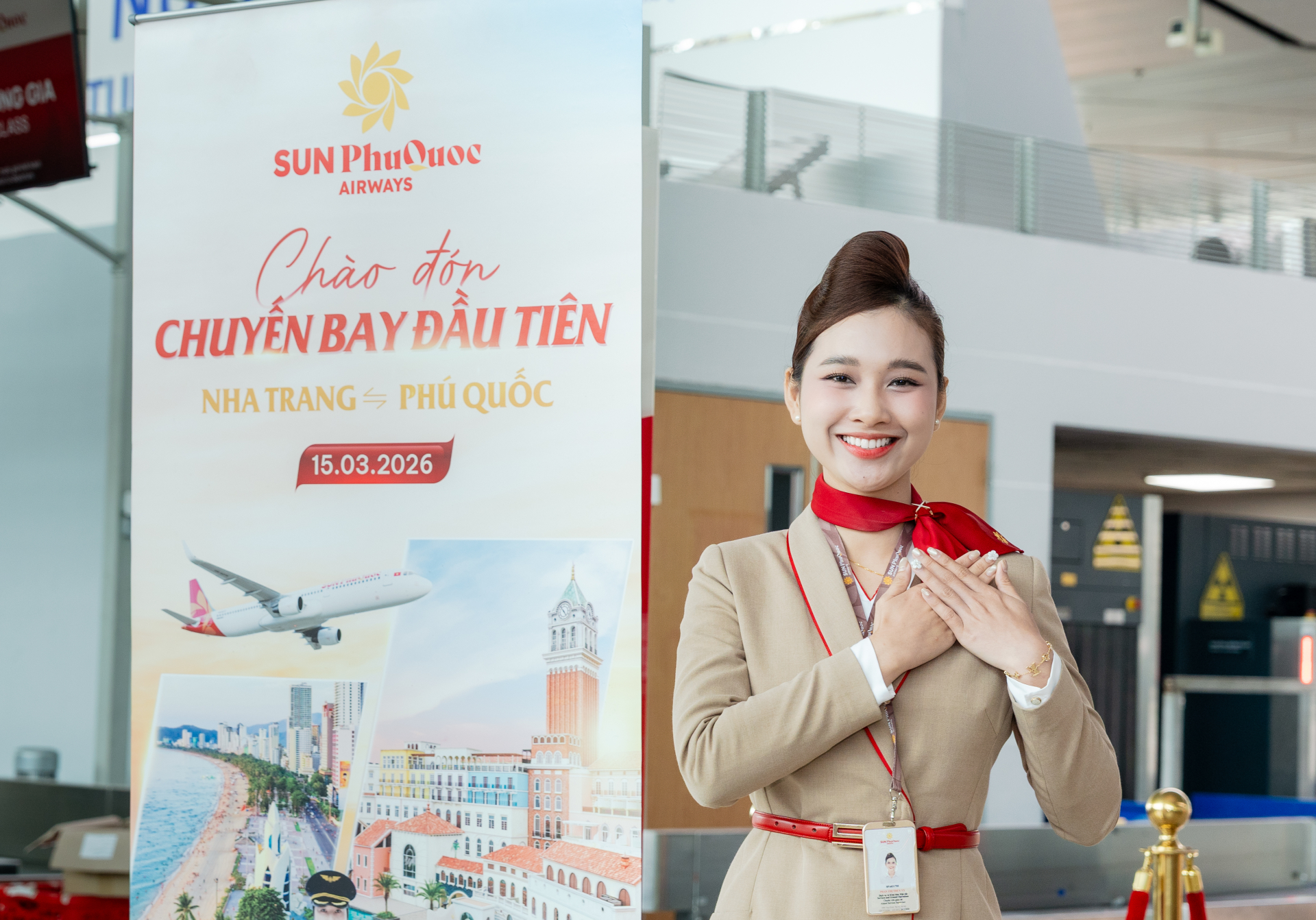 Sun PhuQuoc Airways đã mở đường bay đầu tiên kết nối Phú Quốc với Nha Trang ngày 15/3.