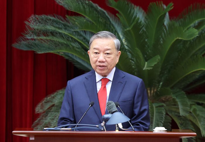 Tổng Bí thư Tô Lâm phát biểu khai mạc Hội nghị lần thứ 2 Ban Chấp hành Trung ương Đảng khóa XIV.