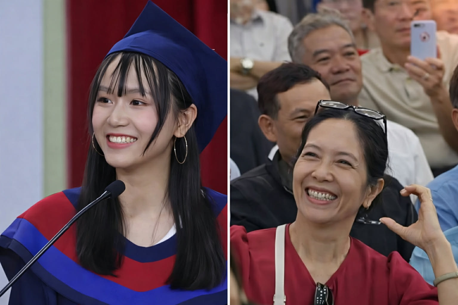 Mẹ và con gái cùng tốt nghiệp ngành Điện - Điện tử sau hơn 20 năm, khoảnh khắc tiếp nối đầy xúc động của hai thế hệ nữ kỹ sư.