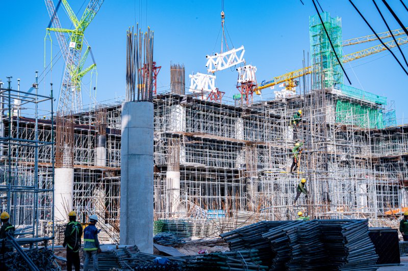 Dự án mở rộng Cảng HKQT Phú Quốc đang được thi công cấp tập. Ảnh Sun Group