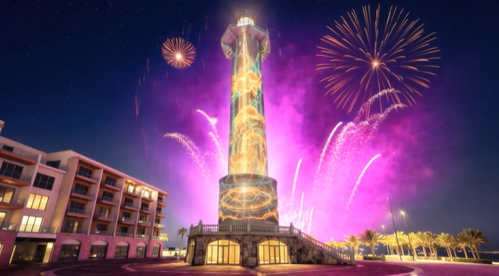 Màn trình diễn 3D mapping kỳ ảo cùng pháo hoa rực rỡ tại VUI-Fest Ha Long.