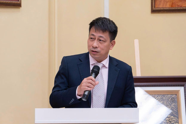 TS. Phạm Vĩnh Thái - Tổng biên tập NXBGDVN phát biểu tại buổi lễ. Nguồn: Đại học Sư phạm Quốc gia Herzen