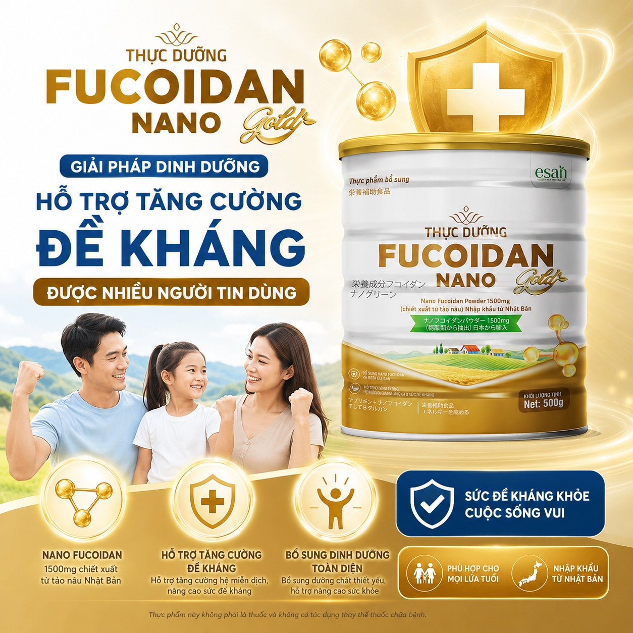 Fucoidan Nano Gold – Giải pháp dinh dưỡng hỗ trợ tăng cường đề kháng được nhiều người tin dùng