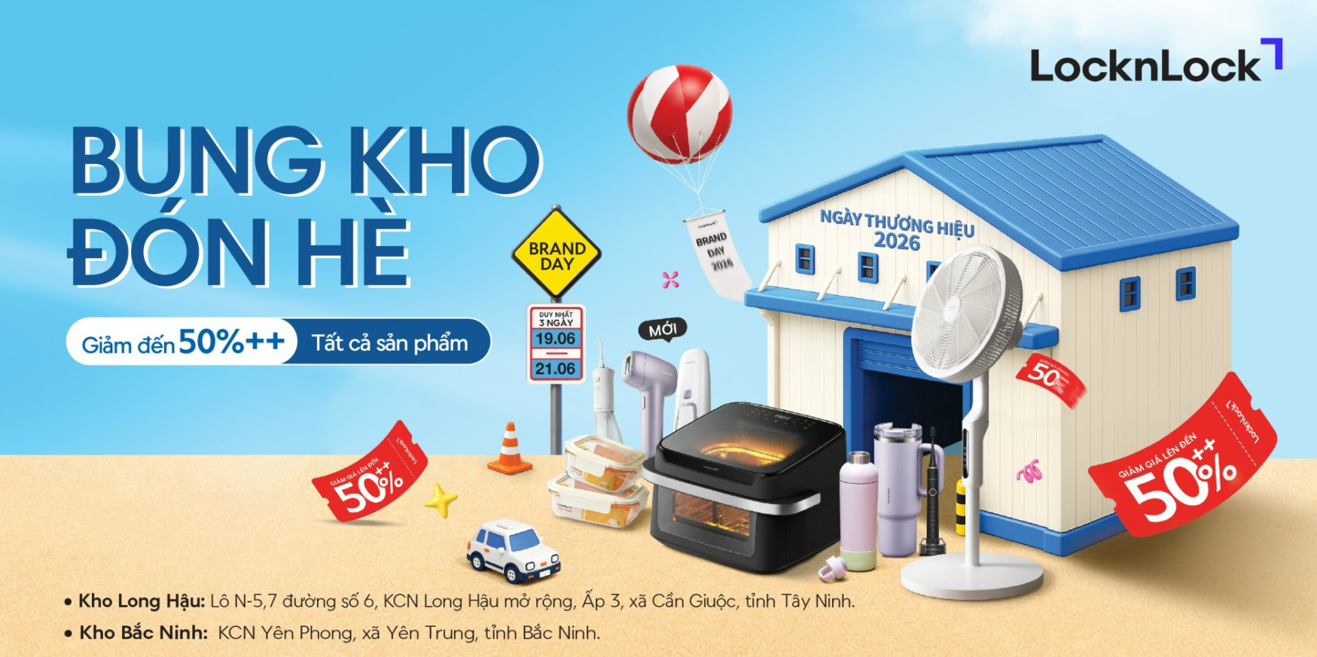 Tháng 6 này, nhà mình có hẹn với Locknlock: Brand day “Bung kho đón hè” giảm tới 50%++ toàn bộ sản phẩm