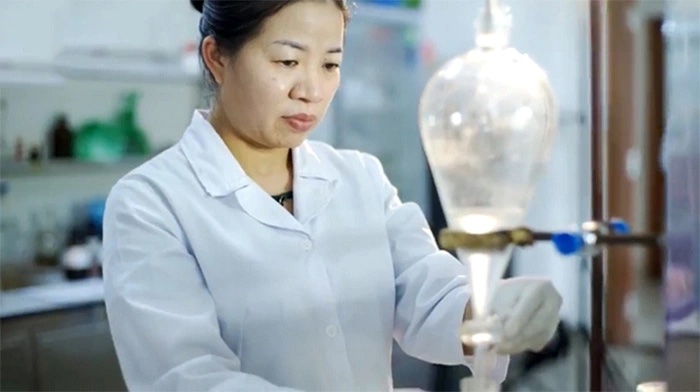 TS. Bá Thị Châm nghiên cứu công nghệ chiết xuất và bào chế dược liệu tại Viện Hóa học. Sự kết hợp giữa chuyên môn hóa học của chị và chuyên môn sinh học của TS. Nguyễn Thị Thúy Hường đã góp phần tạo nên nhiều sản phẩm chăm sóc sức khỏe từ cây thuốc Việt.