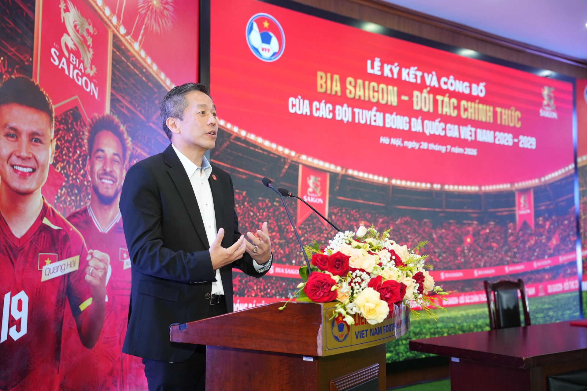 Ông Lester Tan Teck Chuan, Tổng Giám đốc SABECO, chia sẻ tại sự kiện.