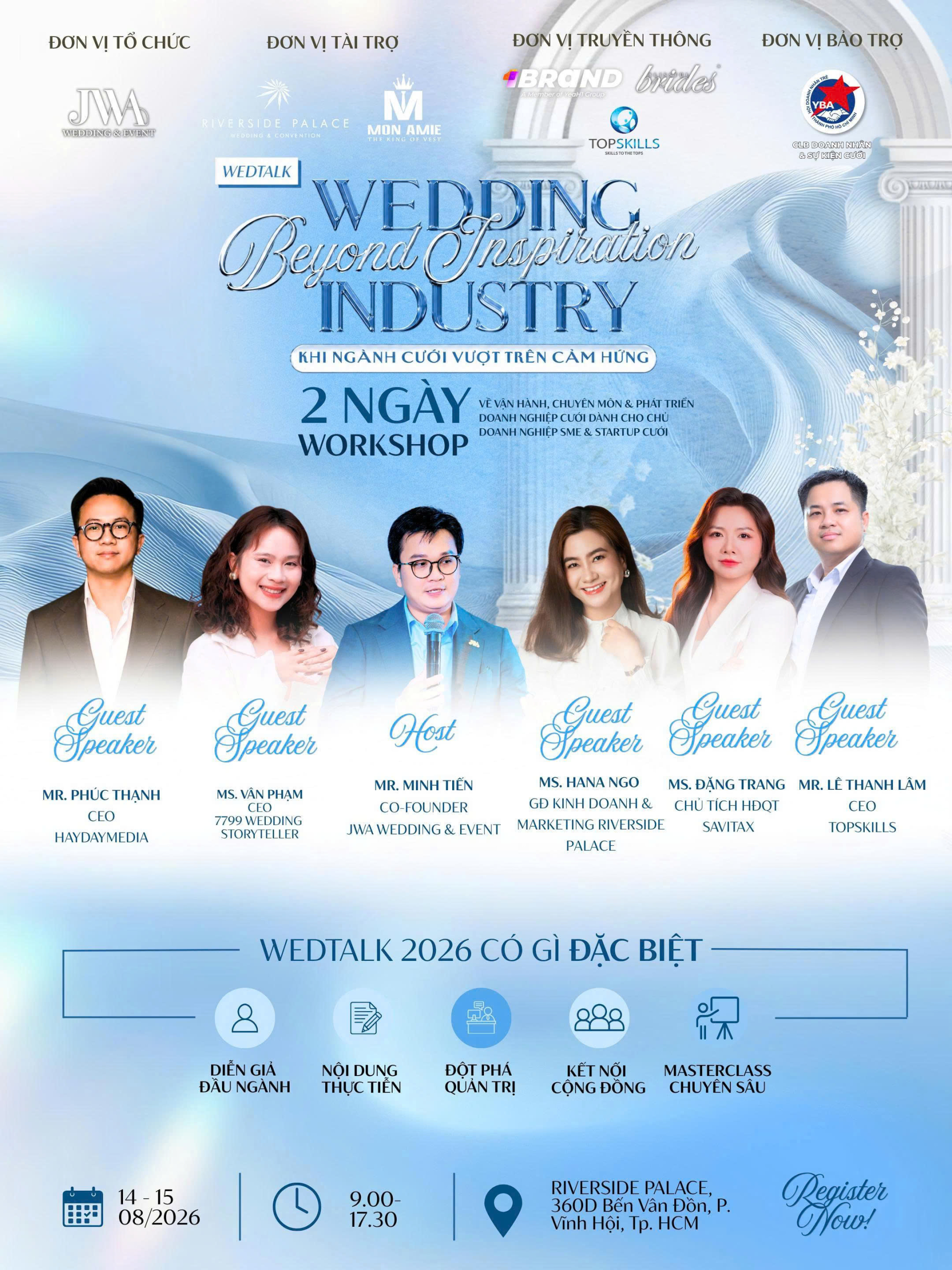 WEDTALK 2026: Hội nghị cưới 2 ngày quy tụ 300+ doanh nghiệp, 100+ thương hiệu ngành cưới tại TP.HCM