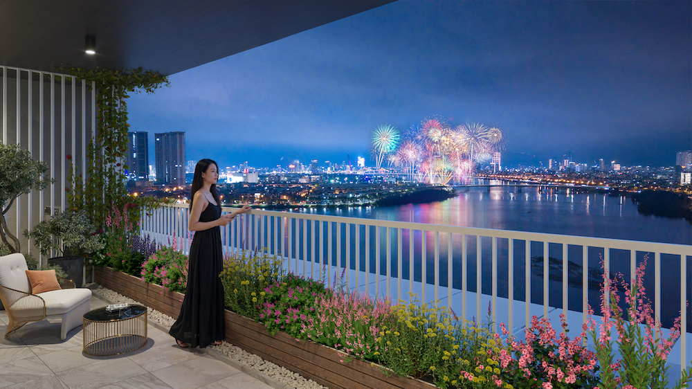 Tầm nhìn ôm trọn thiên nhiên Đà thành là đặc quyền của những căn penthouse. Ảnh minh họa: Sun Property