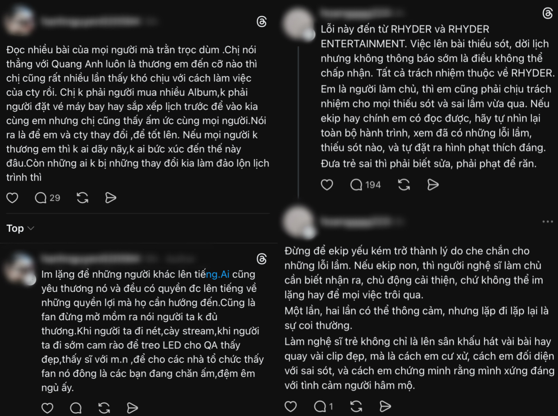 Sự giận dữ nhắm vào RHYDER