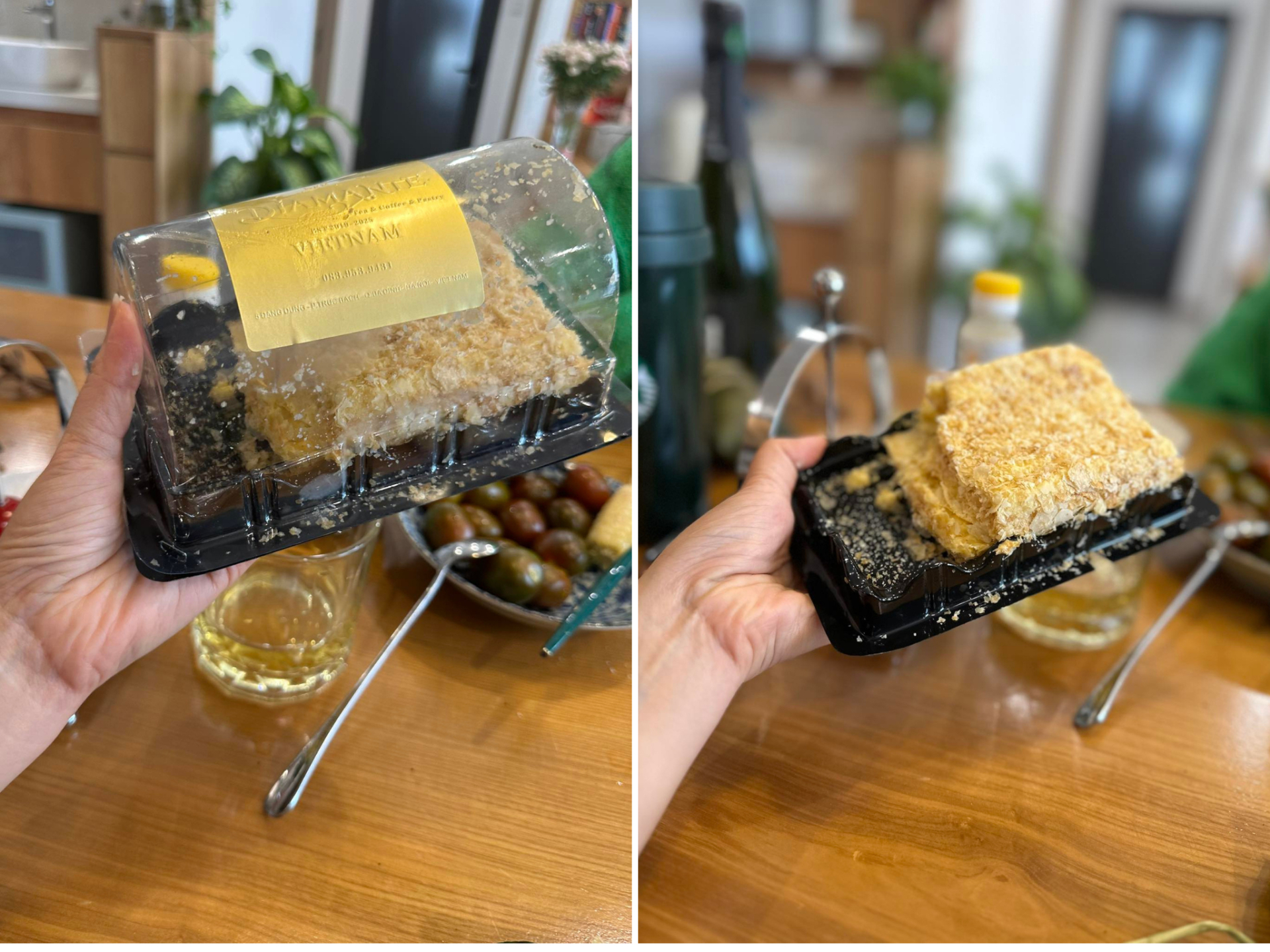 Hình ảnh bánh khi nhận được