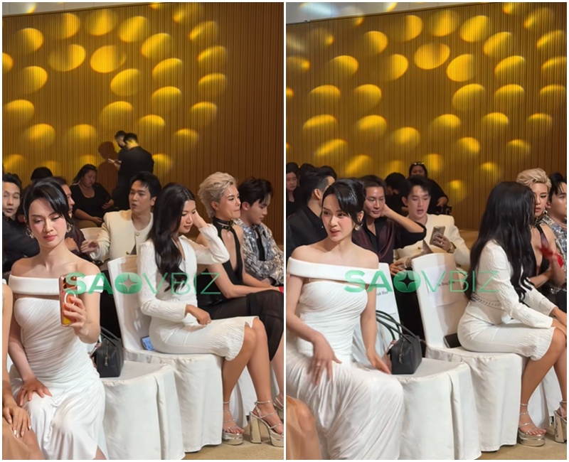 Một góc quay khác xác nhận phản ứng như 2 người dưng của Thuý Quỳnh - Hà Kino (Nguồn: @saovbiz)