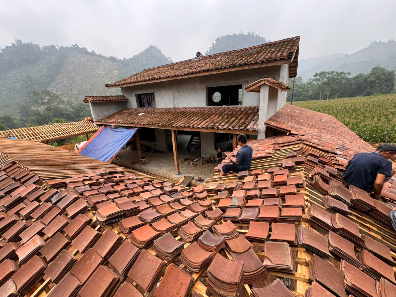 Căn nhà trong thời gian thi công