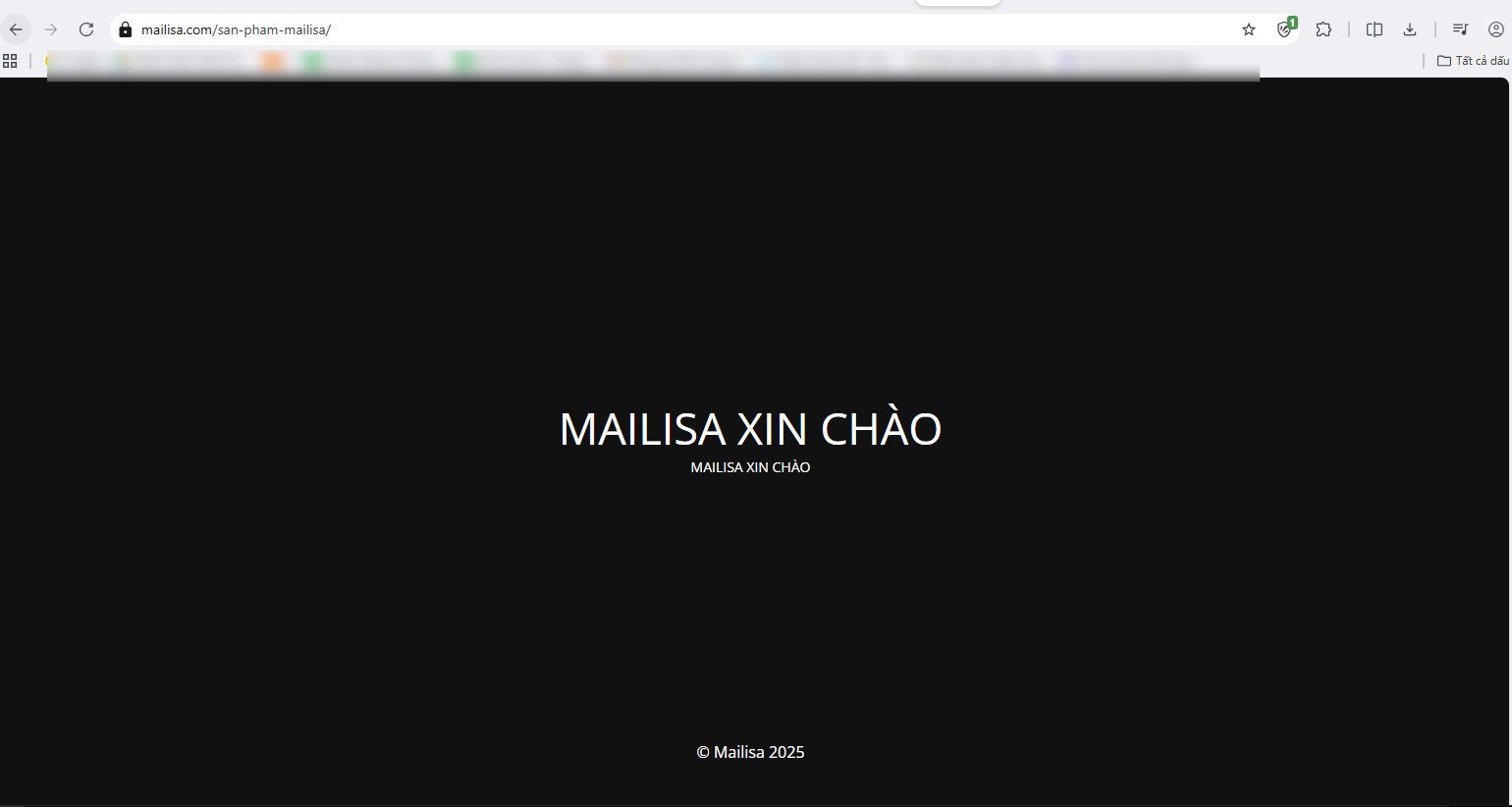 Tuy nhiên, đến 16h chiều 17/11, mục sản phẩm trên website chính thức của Thẩm mỹ viện Mailisa đã không thể truy cập được (Ảnh chụp màn hình)