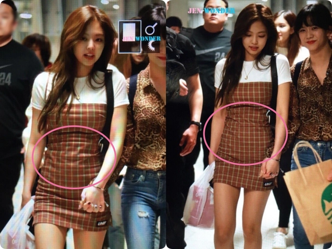 Jennie gây chú ý khi để lộ ngấn mỡ ở hậu trường