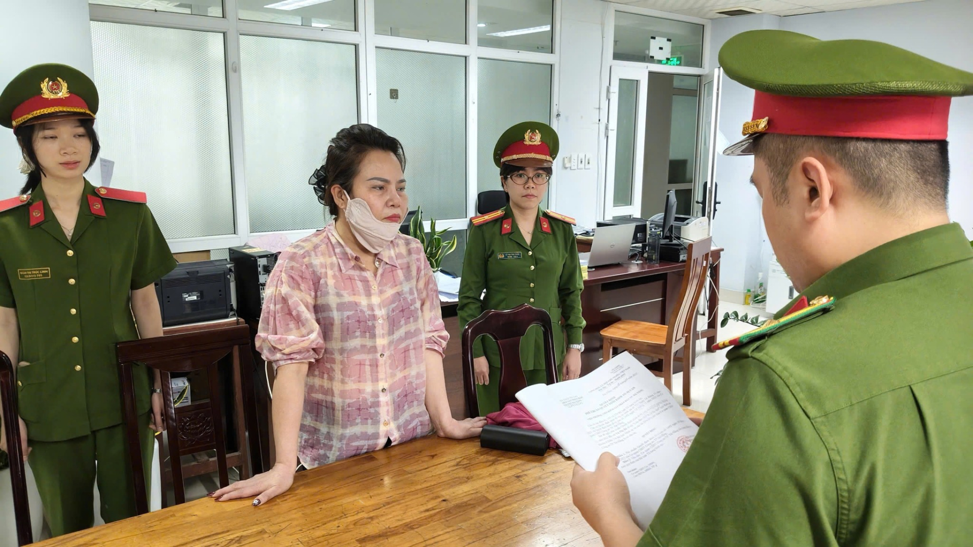 Võ Thị Xê khi bị bắt.