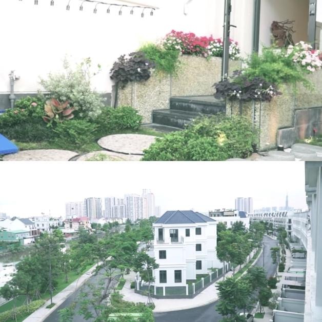 Căn biệt thự được Hương Tràm đầu tư thiết kế nhiều khoảng xanh