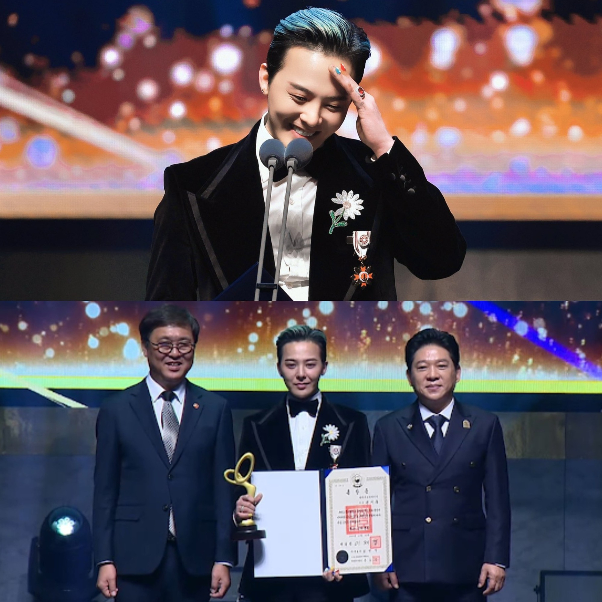 GD còn được trao Huân chương Văn hóa Okgwan từ Chính phủ Hàn Quốc, ghi nhận những đóng góp nổi bật trong việc đưa làn sóng Hallyu ra thế giới