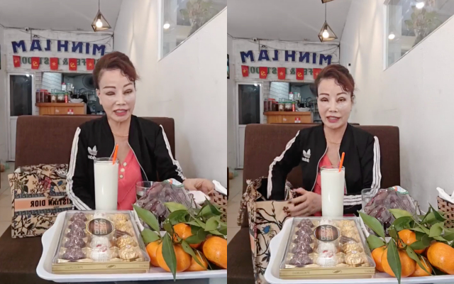 Dù mắt còn sưng sau khi cắt mí nhưng chị Thu Sao vẫn livetream liên tục trên trang cá nhân