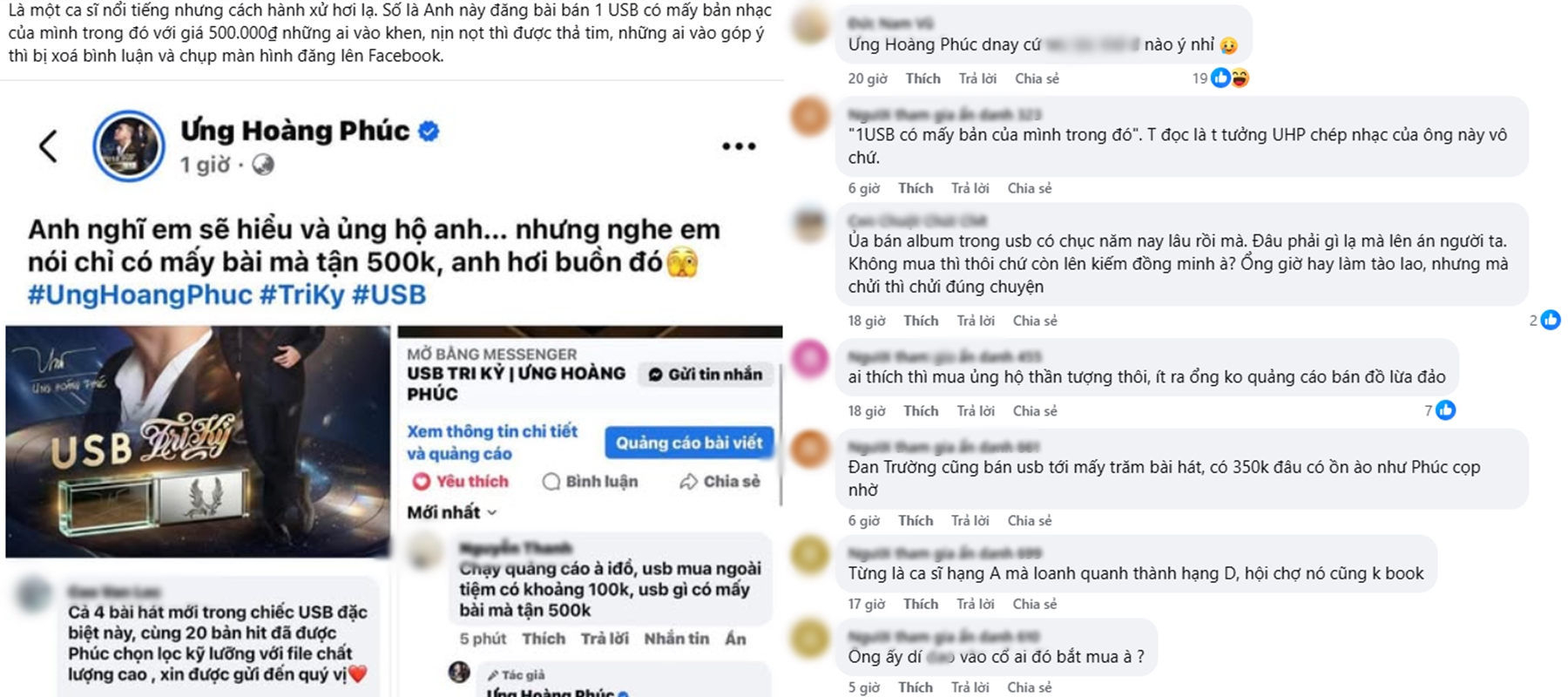 Thái độ gây tranh cãi của Ưng Hoàng Phúc 