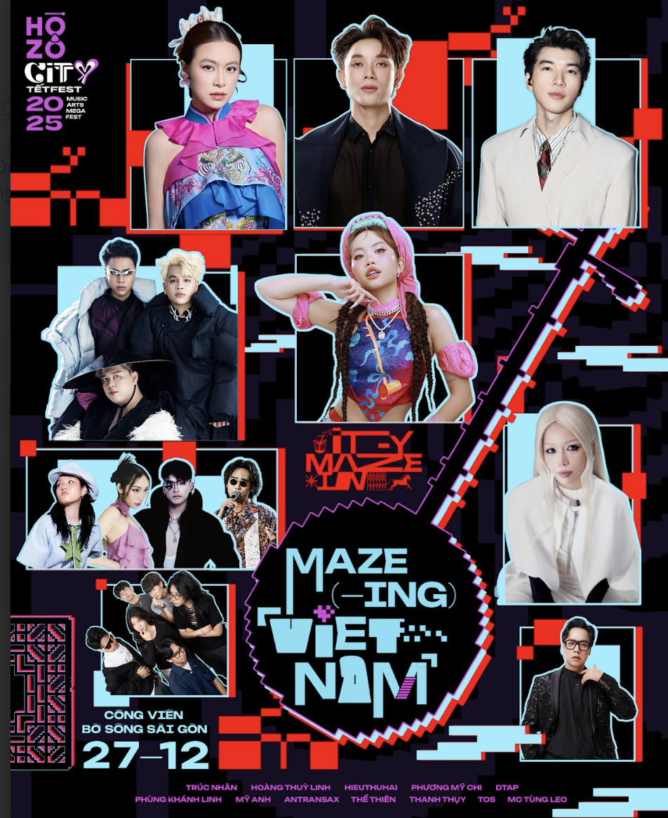 Mỹ Tâm - SOOBIN - HIEUTHUHAI cùng dàn sao Việt đổ bộ HOZO CITY TẾT FEST 2025, sẵn sàng khuấy đảo “3 đêm không ngủ” 